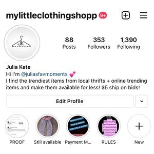Hi loves! Please check out everything I have available on my Instagram page!